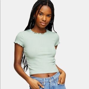 Top Shop Mint Green Fitted Tee